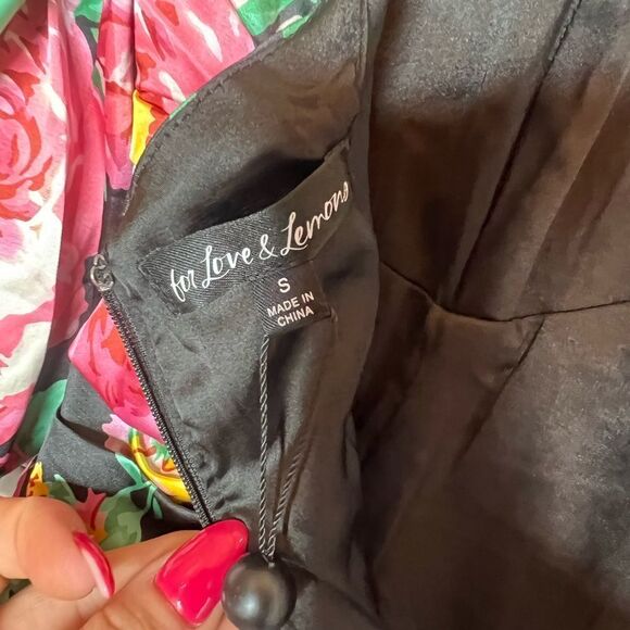 NWT For Love & Lemons 🍋 Jolie ruched mini dress size Small - Picture 9 of 11